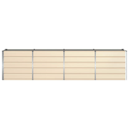 vidaXL Planter Ivory 320 x 80 x 75 cm Steel