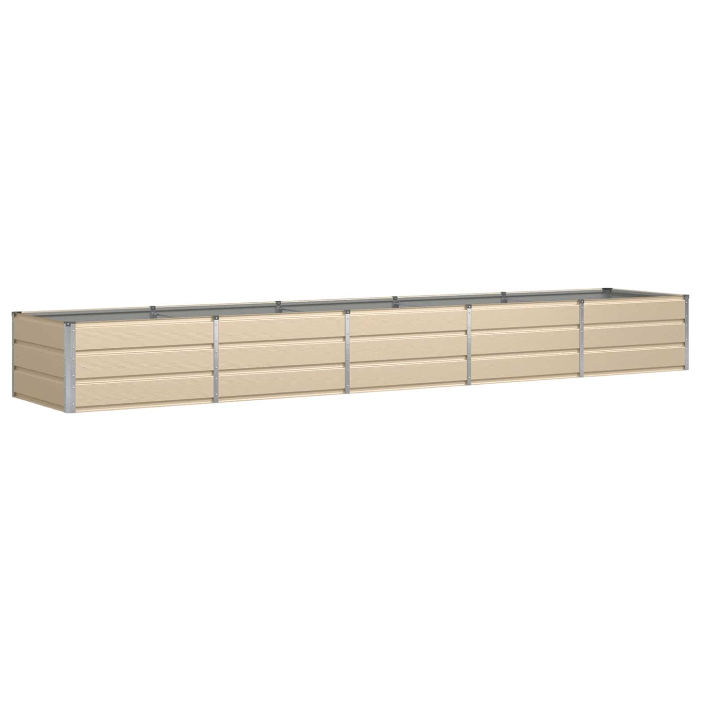 vidaXL Planter Ivory 400 x 80 x 45 cm Steel