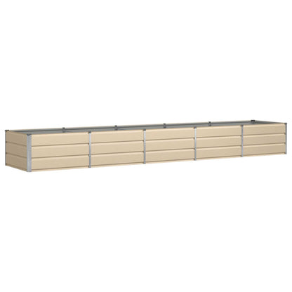 vidaXL Planter Ivory 400 x 80 x 45 cm Steel