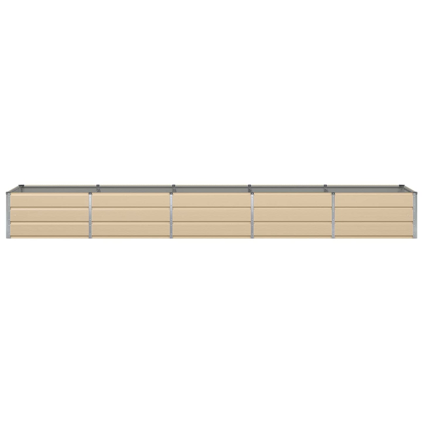 vidaXL Planter Ivory 400 x 80 x 45 cm Steel