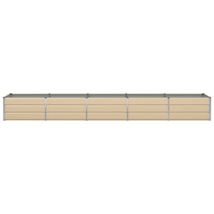 vidaXL Planter Ivory 400 x 80 x 45 cm Steel