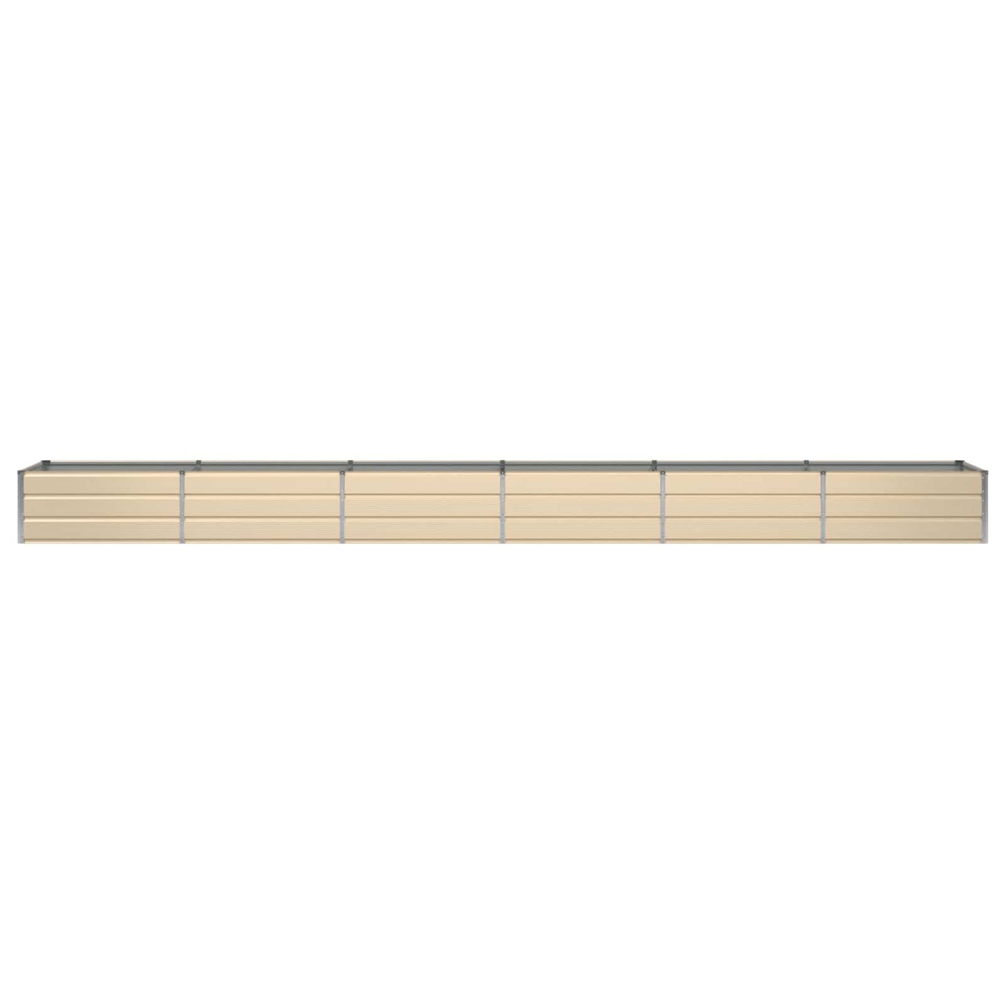 vidaXL Planter Ivory 600 x 80 x 45 cm Steel