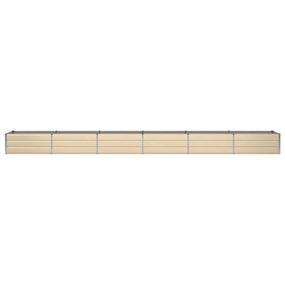 vidaXL Planter Ivory 600 x 80 x 45 cm Steel