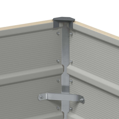 vidaXL Planter Ivory 100 x 50 x 75 cm Galvanised Steel