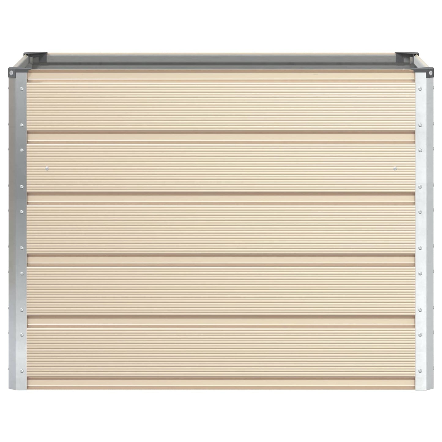 vidaXL Planter Ivory 100 x 50 x 75 cm Galvanised Steel