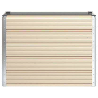 vidaXL Planter Ivory 100 x 50 x 75 cm Galvanised Steel