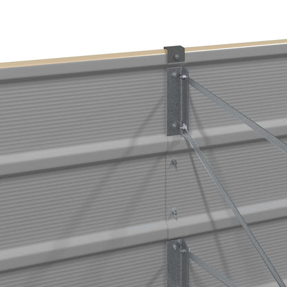 vidaXL Planter Ivory 290 x 50 x 45 cm Galvanised Steel