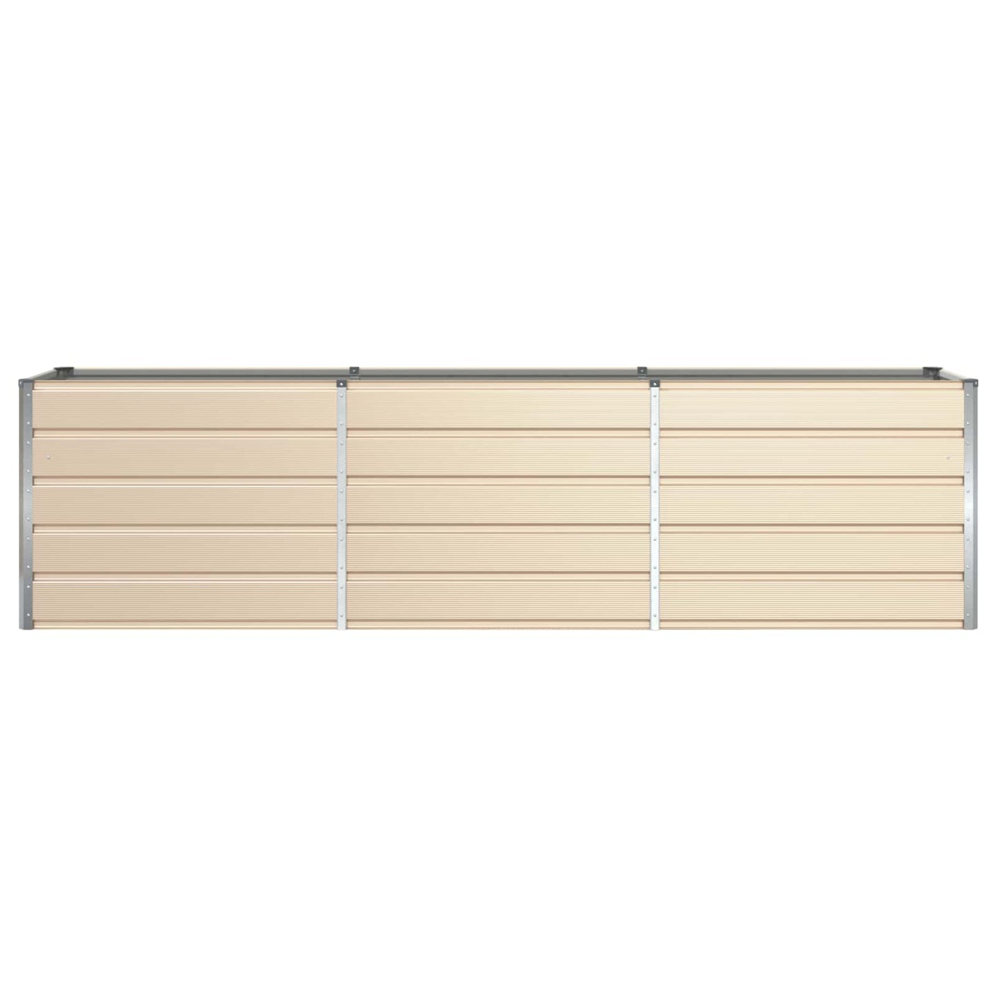 vidaXL Planter Ivory 290 x 90 x 75 cm Galvanised Steel