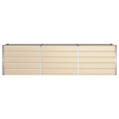 vidaXL Planter Ivory 290 x 90 x 75 cm Galvanised Steel