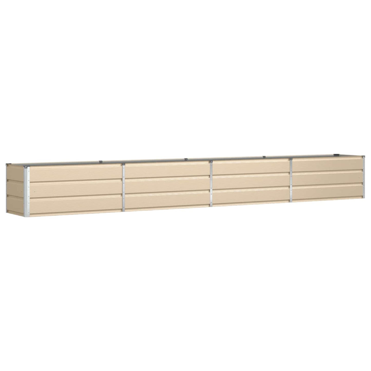 vidaXL Planter Ivory 385 x 50 x 45 cm Galvanised Steel