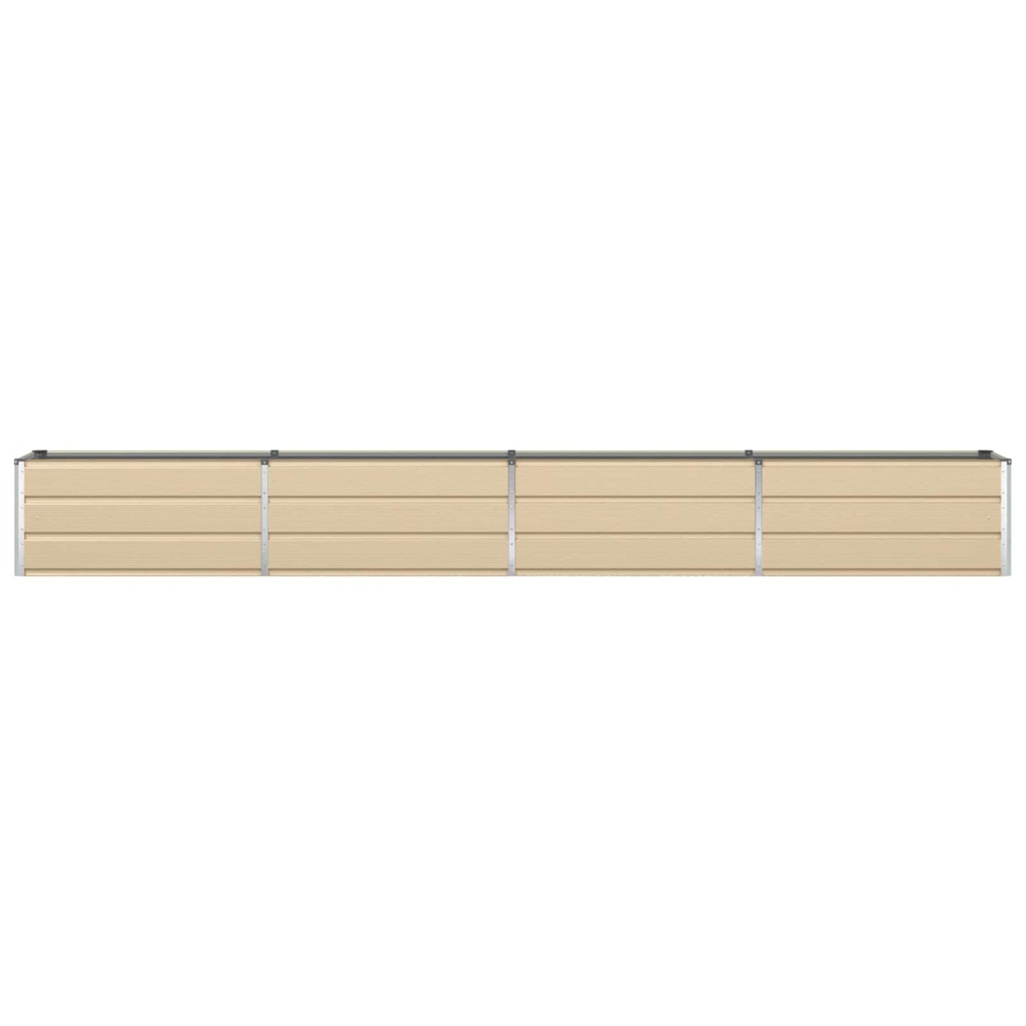 vidaXL Planter Ivory 385 x 50 x 45 cm Galvanised Steel