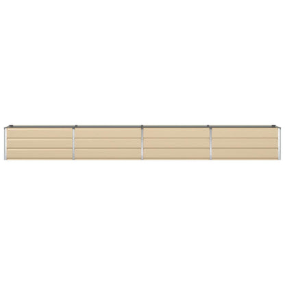 vidaXL Planter Ivory 385 x 50 x 45 cm Galvanised Steel