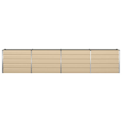 vidaXL Planter Ivory 385 x 50 x 75 cm Galvanised Steel