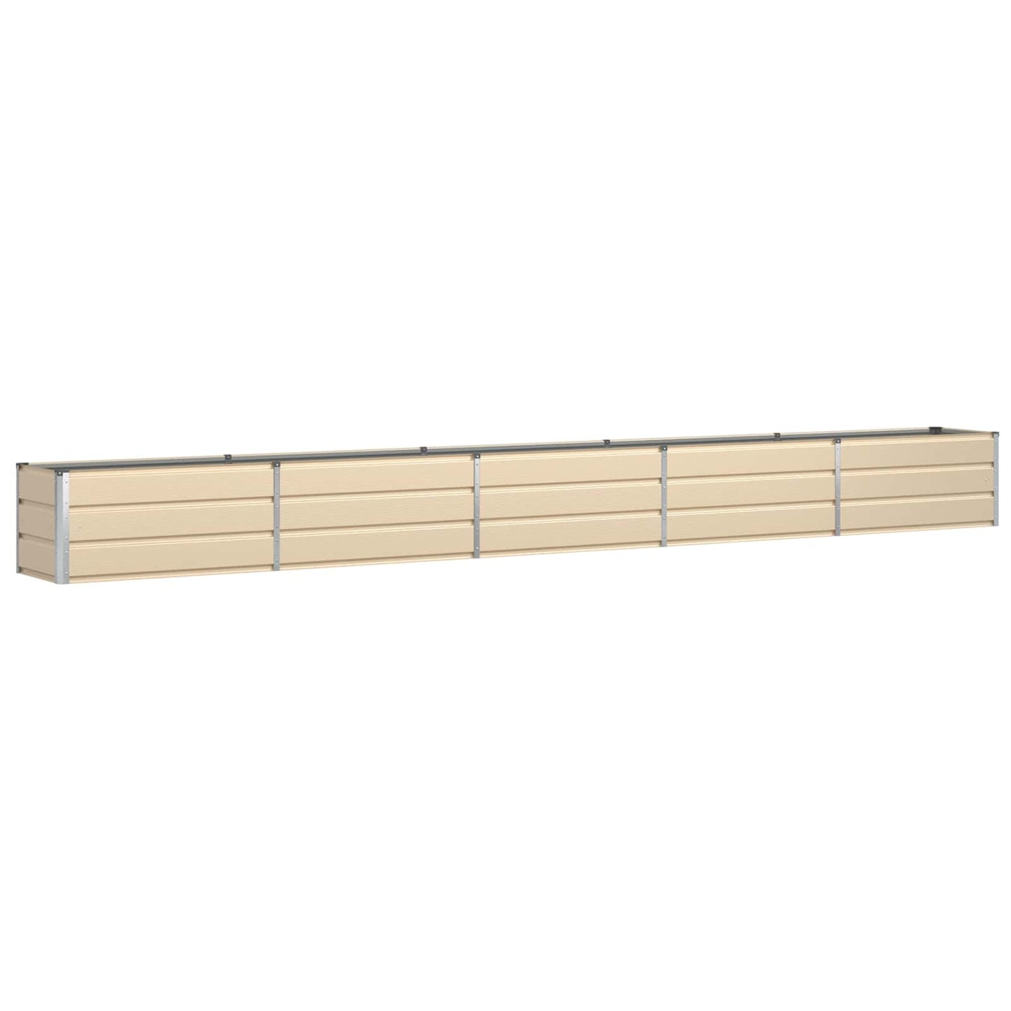 vidaXL Planter Ivory 480 x 50 x 45 cm Galvanised Steel