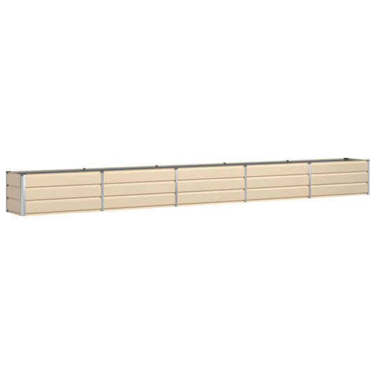 vidaXL Planter Ivory 480 x 50 x 45 cm Galvanised Steel