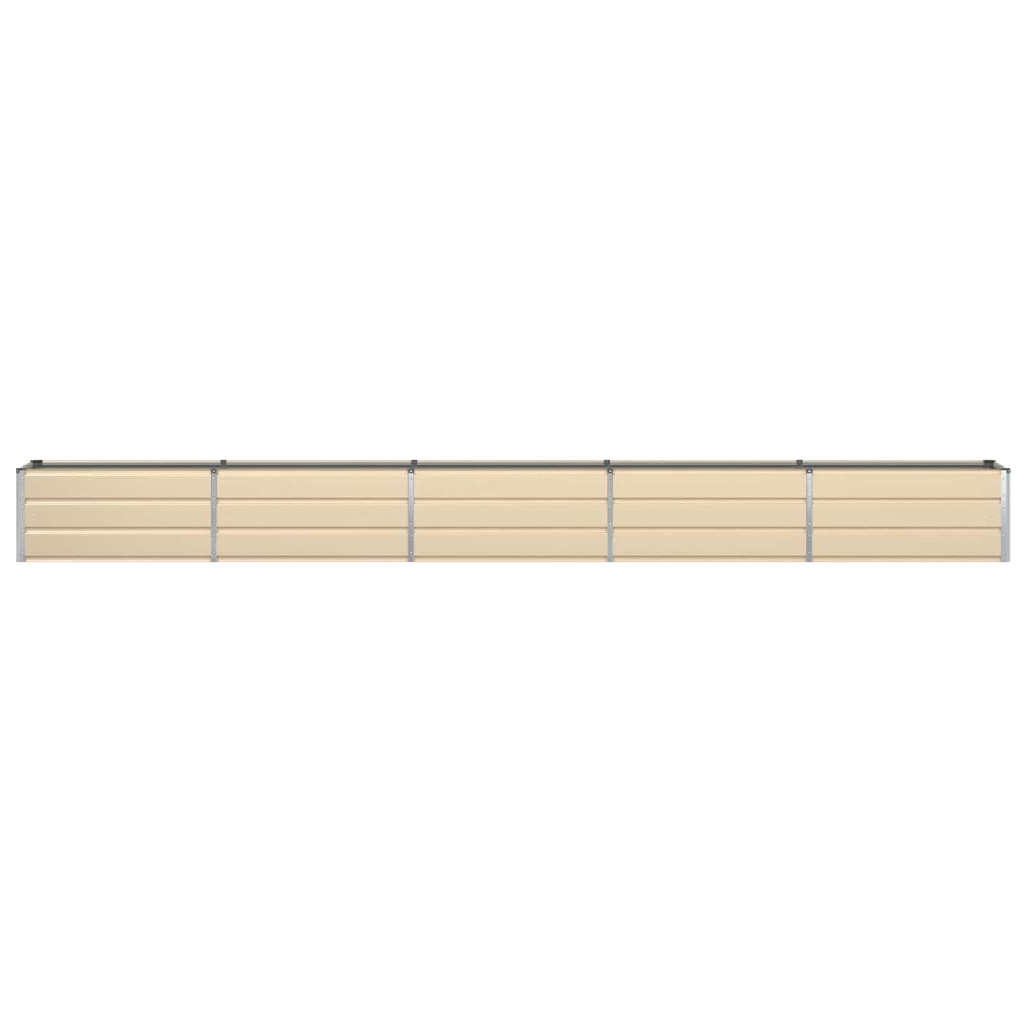 vidaXL Planter Ivory 480 x 50 x 45 cm Galvanised Steel