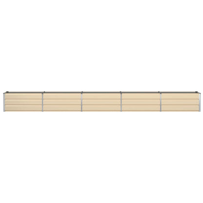 vidaXL Planter Ivory 480 x 50 x 45 cm Galvanised Steel
