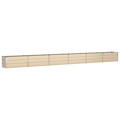 vidaXL Planter Ivory 580 x 50 x 45 cm Galvanised Steel