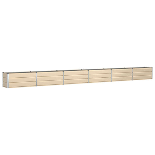 vidaXL Planter Ivory 580 x 50 x 45 cm Galvanised Steel