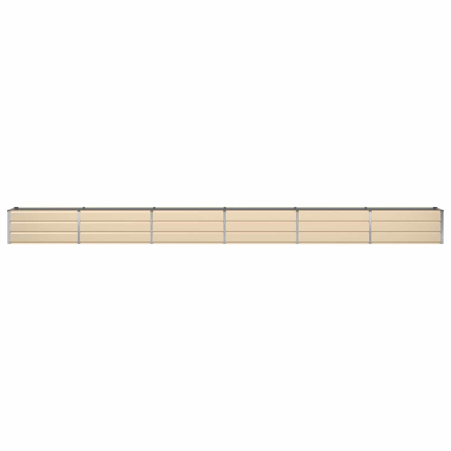 vidaXL Planter Ivory 580 x 50 x 45 cm Galvanised Steel