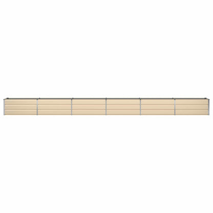vidaXL Planter Ivory 580 x 50 x 45 cm Galvanised Steel