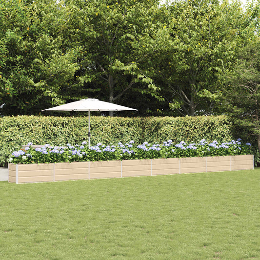 vidaXL Planter Ivory 770 x 50 x 45 cm Galvanised Steel