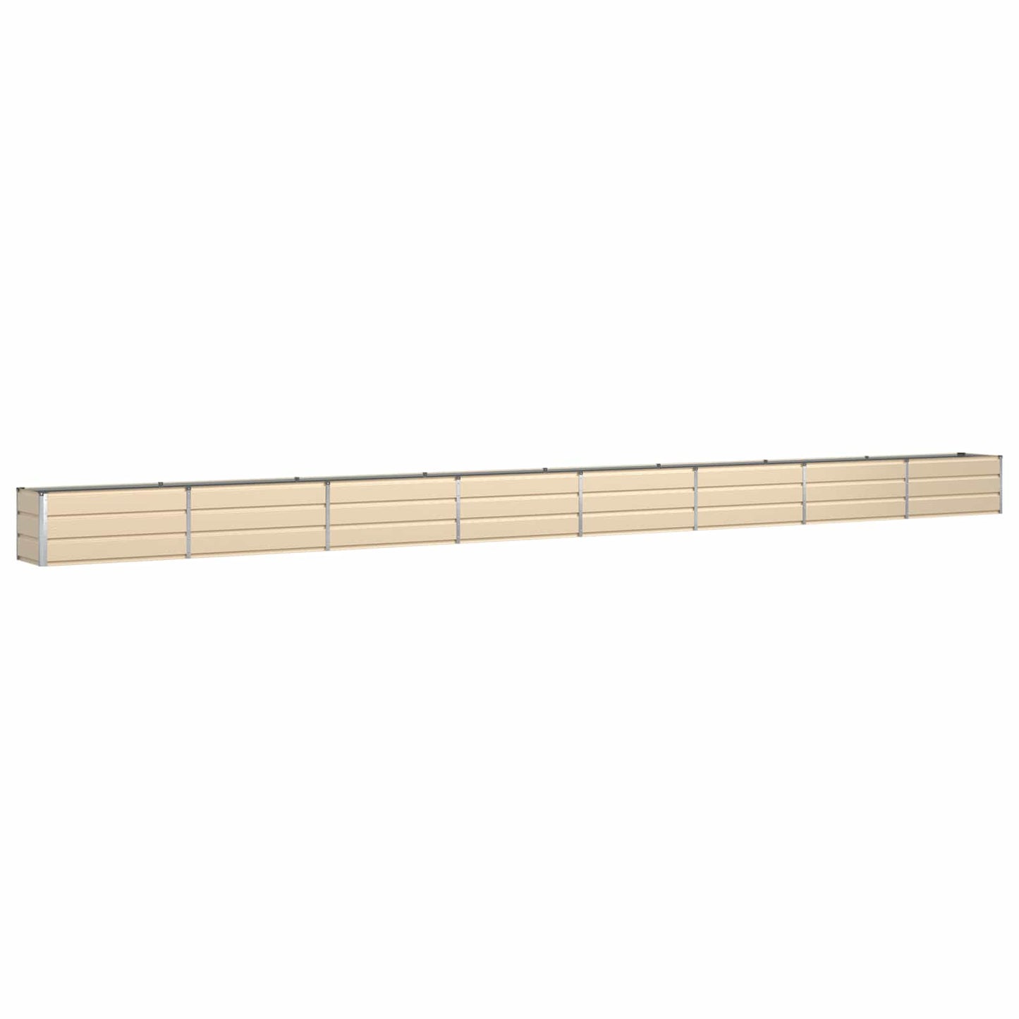 vidaXL Planter Ivory 770 x 50 x 45 cm Galvanised Steel