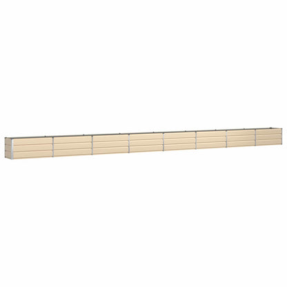 vidaXL Planter Ivory 770 x 50 x 45 cm Galvanised Steel