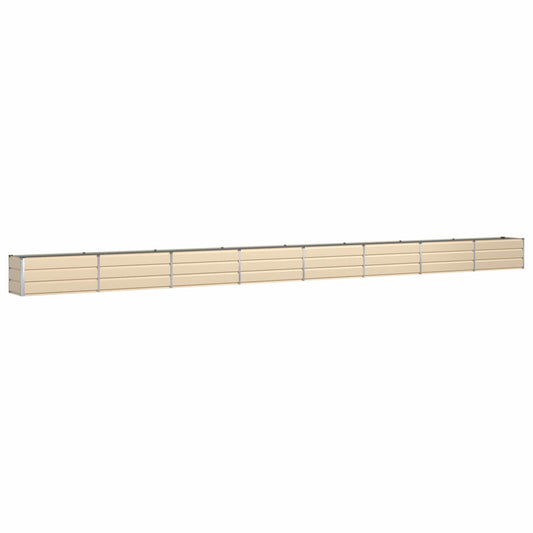 vidaXL Planter Ivory 770 x 50 x 45 cm Galvanised Steel