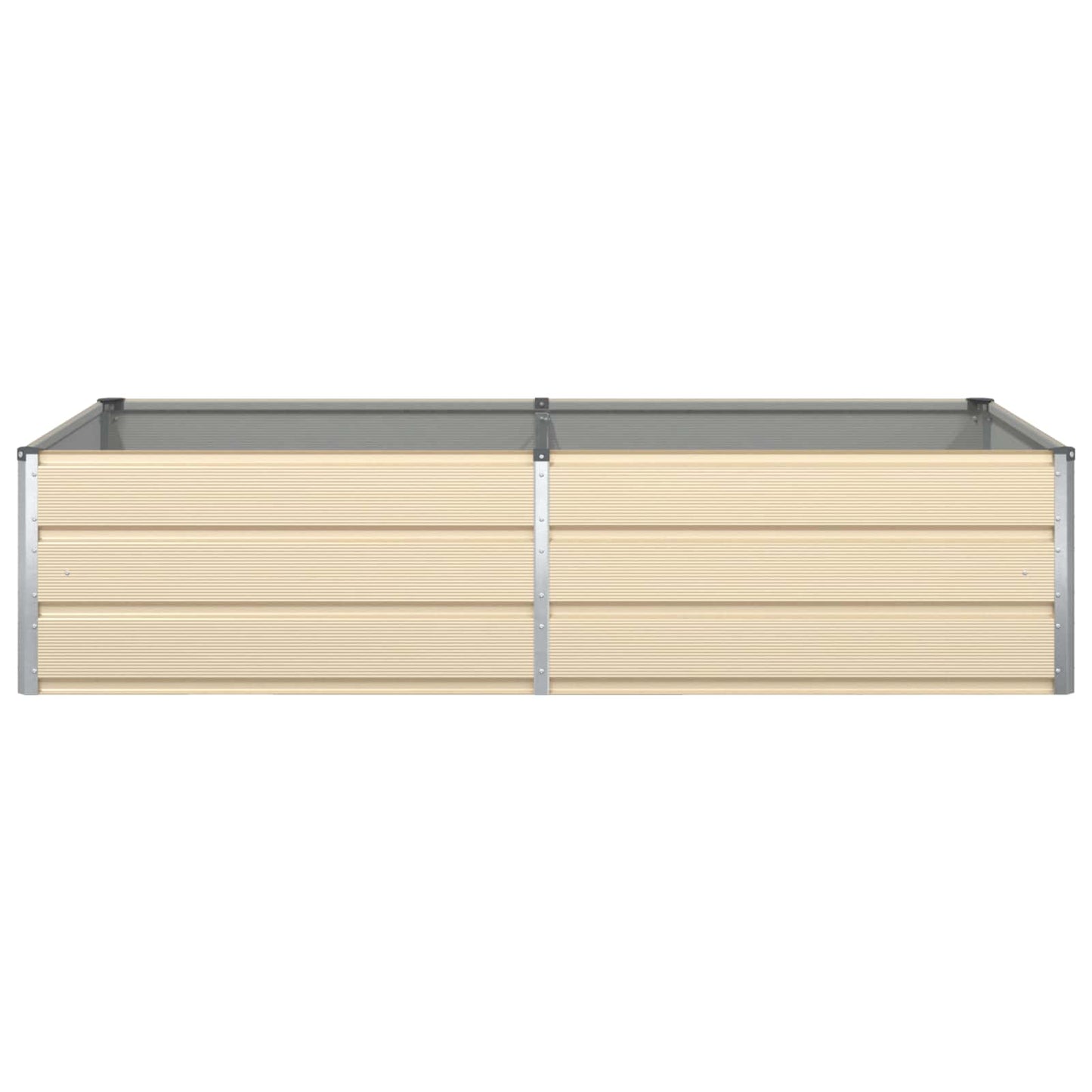 vidaXL Planter Ivory 195 x 100 x 45 cm Galvanised Steel