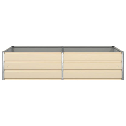 vidaXL Planter Ivory 195 x 100 x 45 cm Galvanised Steel