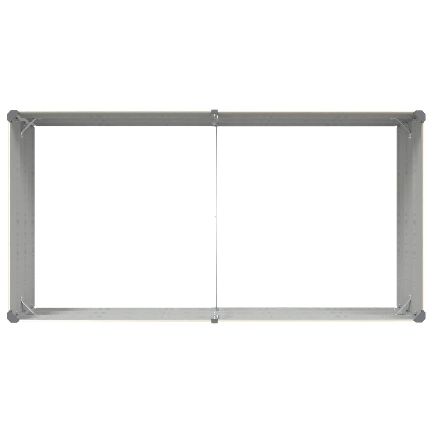 vidaXL Planter Ivory 195 x 100 x 45 cm Galvanised Steel