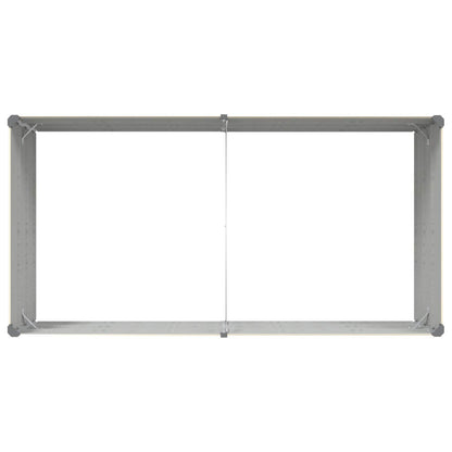 vidaXL Planter Ivory 195 x 100 x 45 cm Galvanised Steel