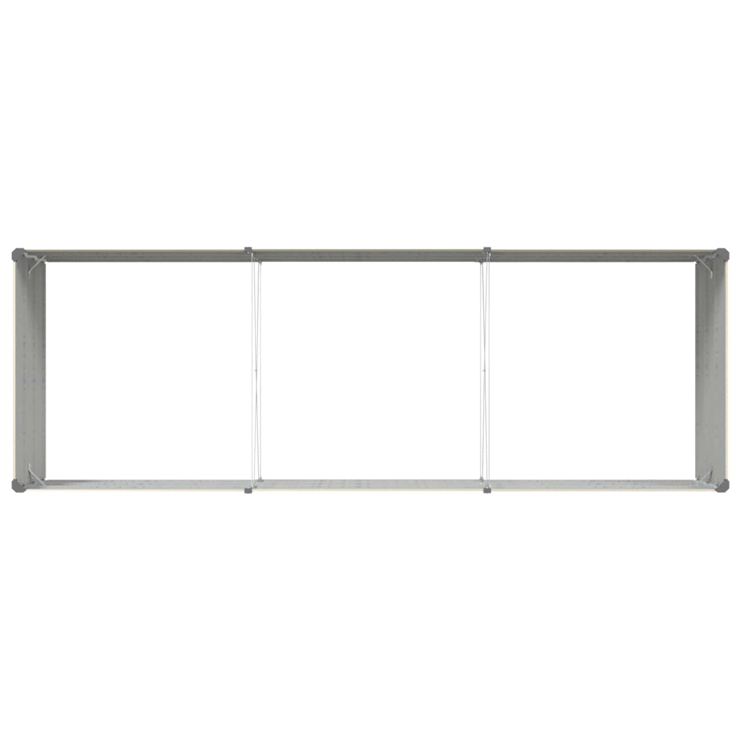 vidaXL Planter Ivory 290 x 100 x 45 cm Galvanised Steel