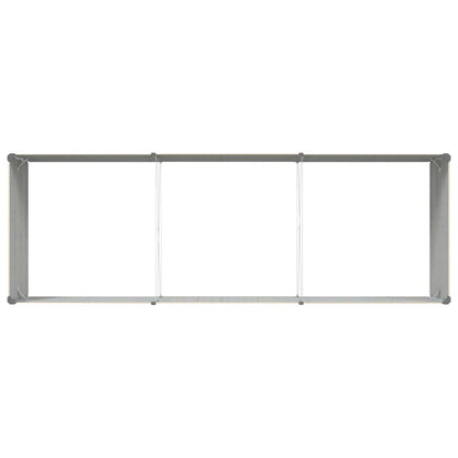 vidaXL Planter Ivory 290 x 100 x 45 cm Galvanised Steel