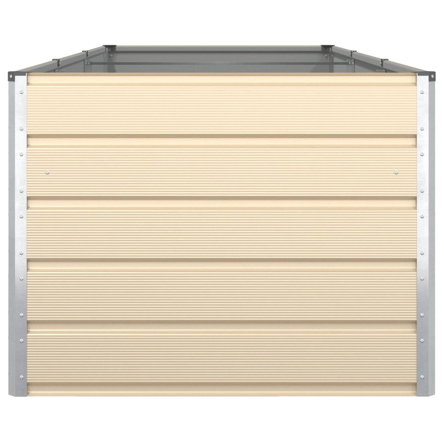 vidaXL Planter Ivory 290 x 100 x 75 cm Galvanised Steel