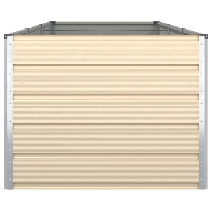 vidaXL Planter Ivory 290 x 100 x 75 cm Galvanised Steel