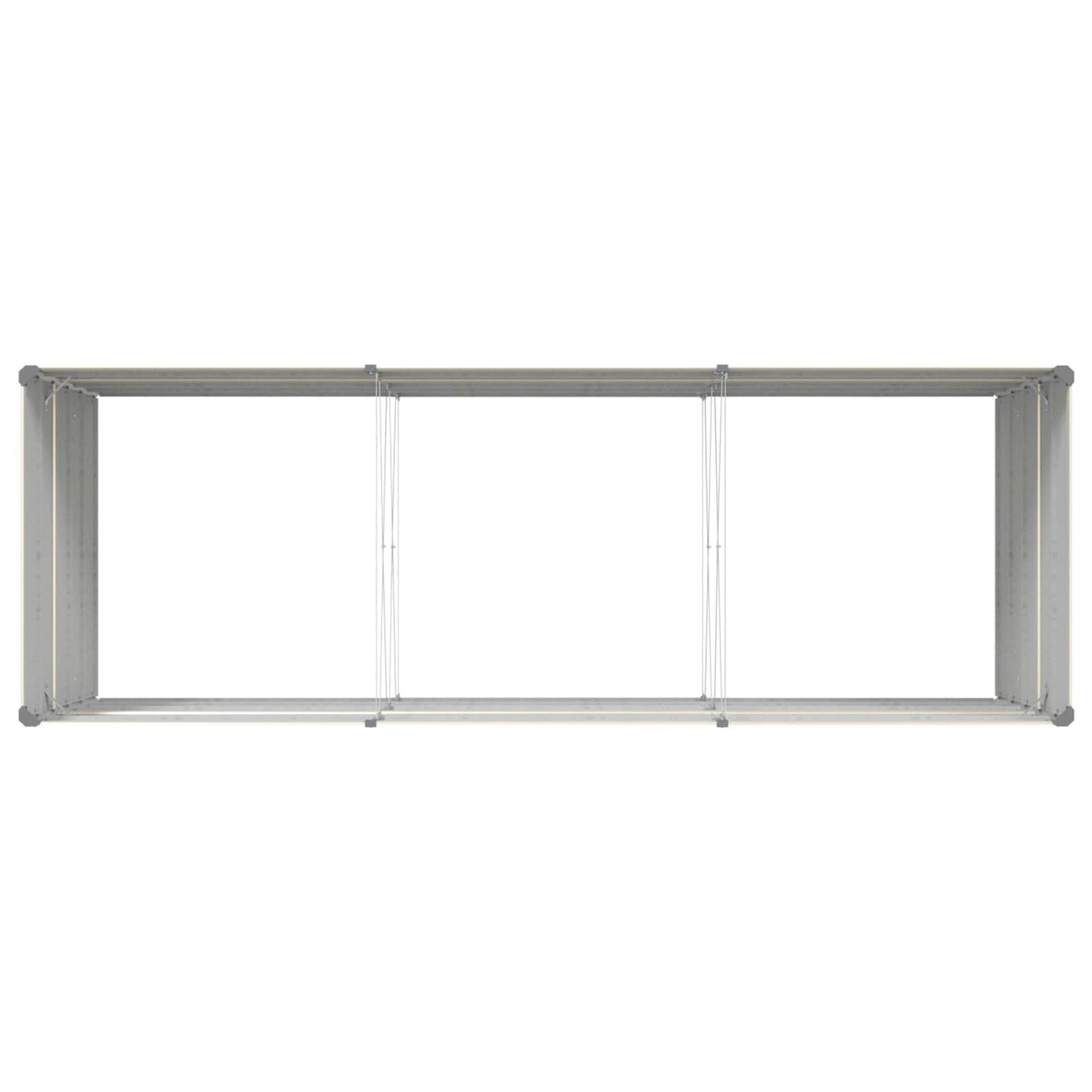 vidaXL Planter Ivory 290 x 100 x 75 cm Galvanised Steel