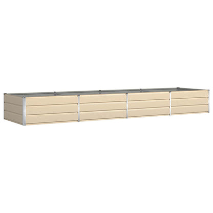 vidaXL Planter Ivory 385 x 100 x 45 cm Galvanised Steel