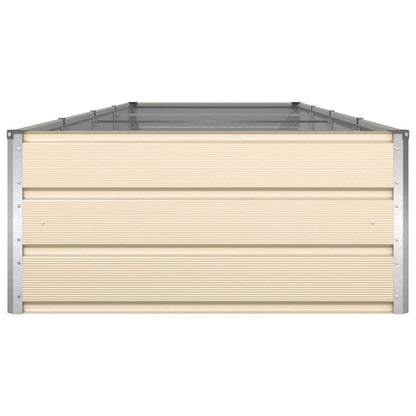 vidaXL Planter Ivory 385 x 100 x 45 cm Galvanised Steel