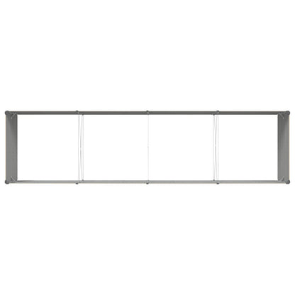 vidaXL Planter Ivory 385 x 100 x 45 cm Galvanised Steel