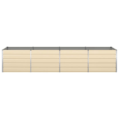 vidaXL Planter Ivory 385 x 100 x 75 cm Galvanised Steel