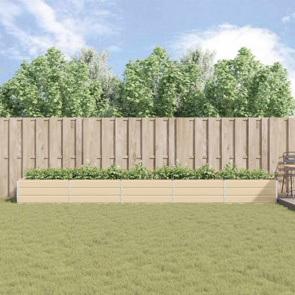 vidaXL Planter Ivory 480 x 100 x 45 cm Galvanised Steel