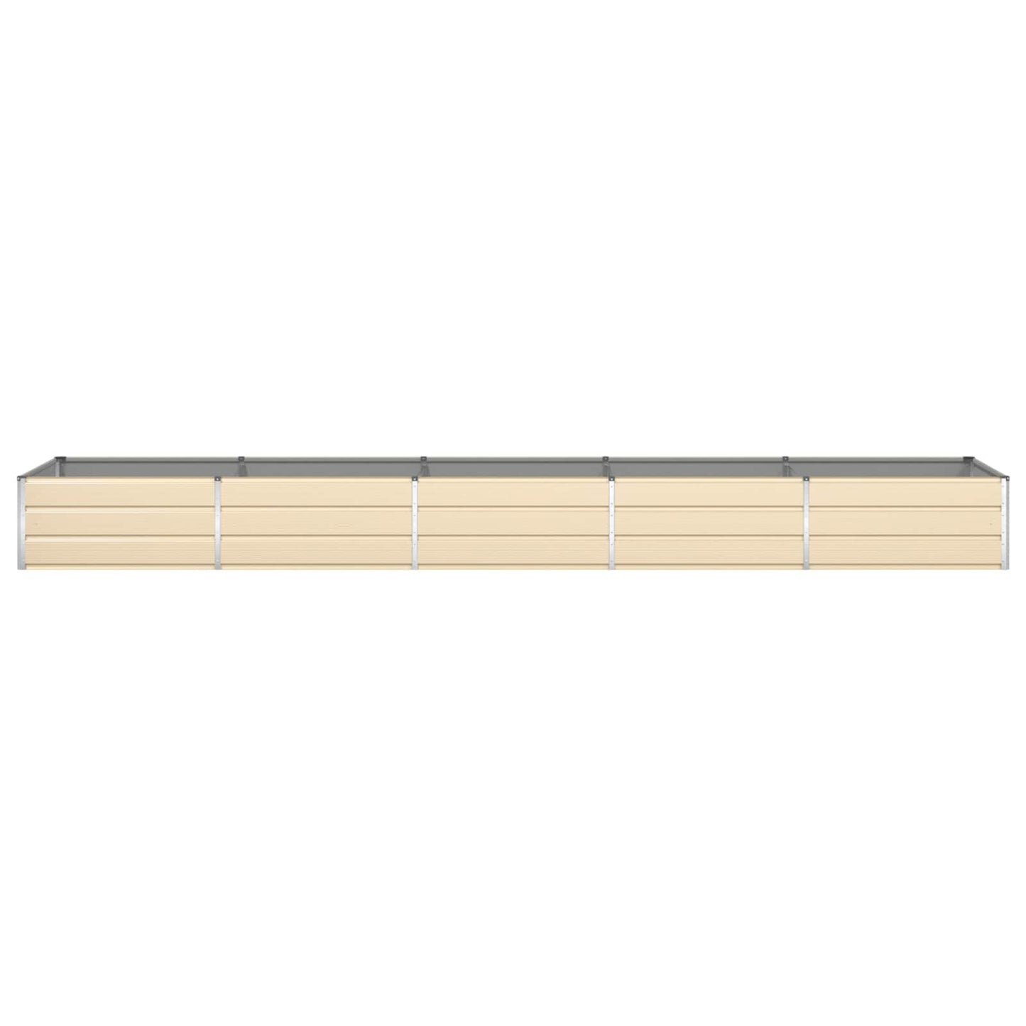 vidaXL Planter Ivory 480 x 100 x 45 cm Galvanised Steel