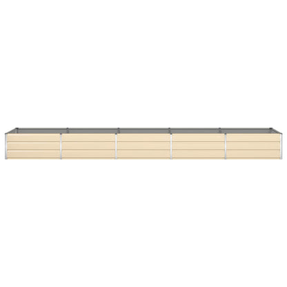 vidaXL Planter Ivory 480 x 100 x 45 cm Galvanised Steel