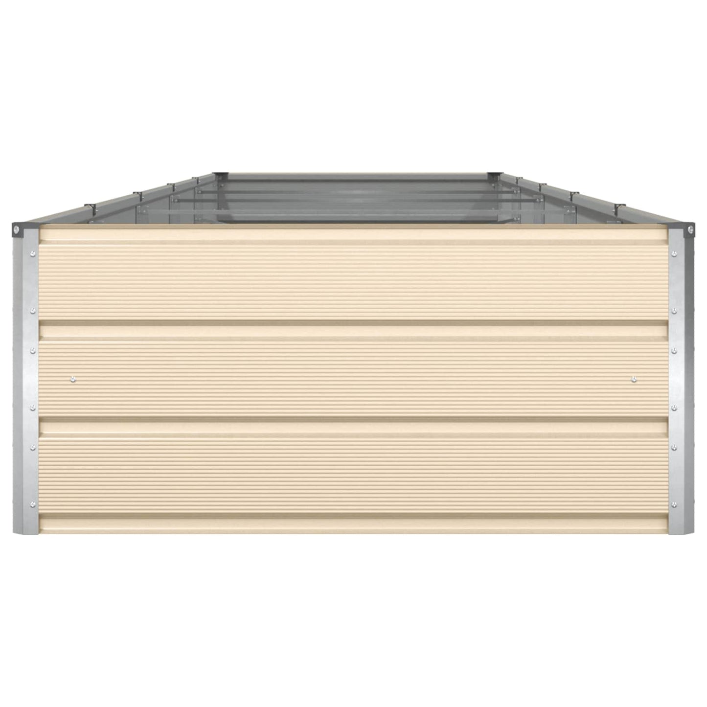 vidaXL Planter Ivory 480 x 100 x 45 cm Galvanised Steel