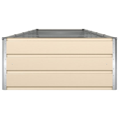 vidaXL Planter Ivory 480 x 100 x 45 cm Galvanised Steel