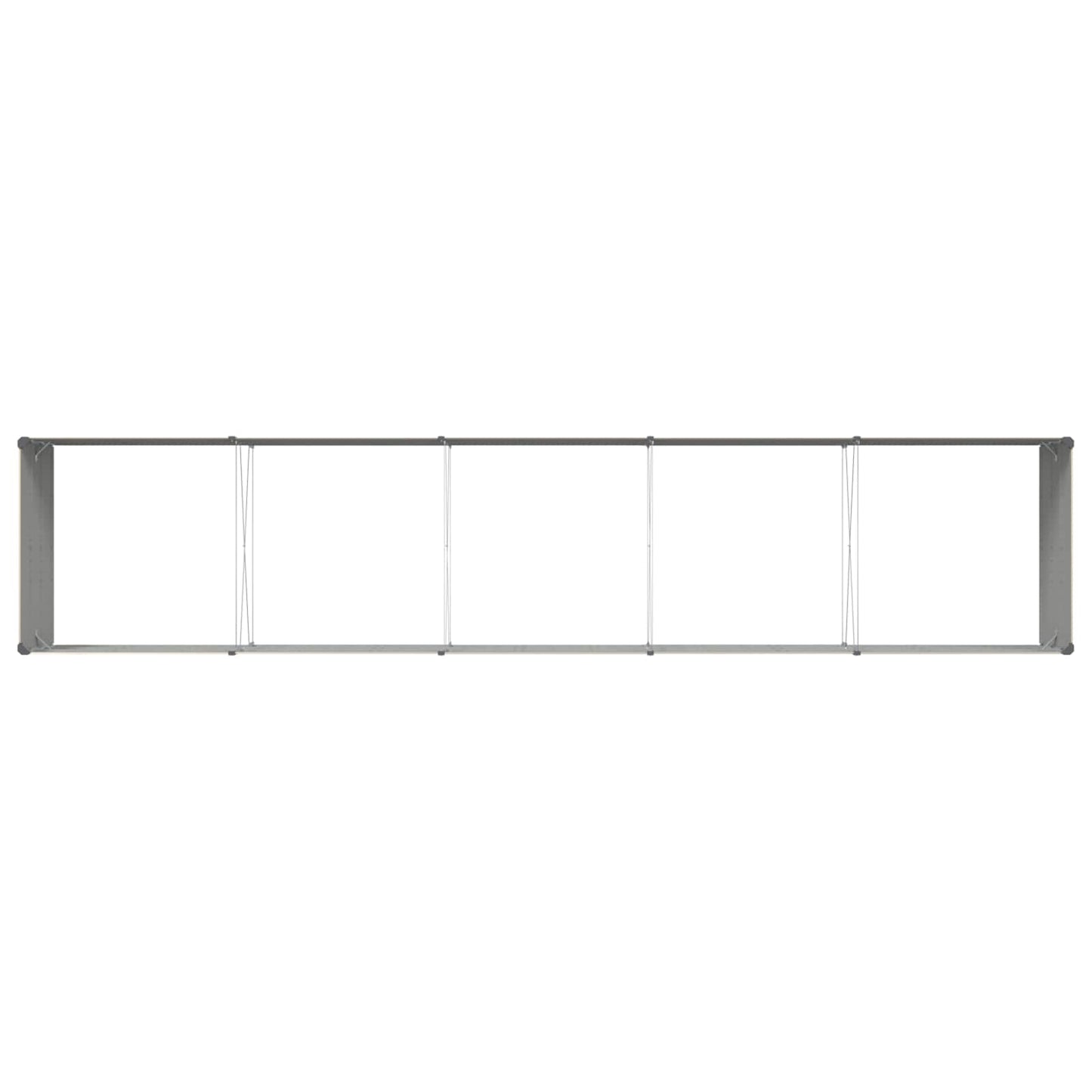 vidaXL Planter Ivory 480 x 100 x 45 cm Galvanised Steel
