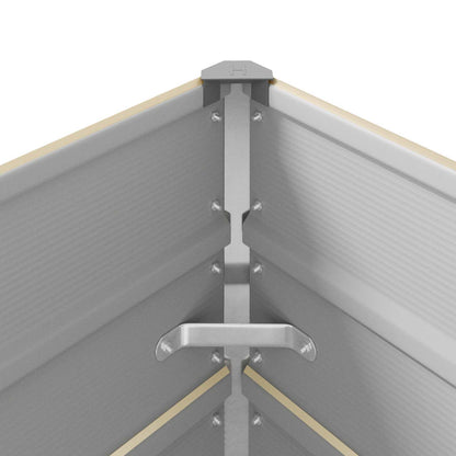 vidaXL Planter Ivory 580 x 100 x 45 cm Galvanised Steel