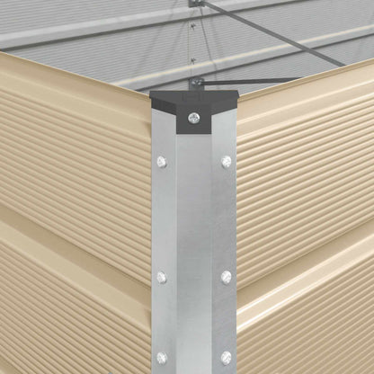 vidaXL Planter Ivory 580 x 100 x 45 cm Galvanised Steel